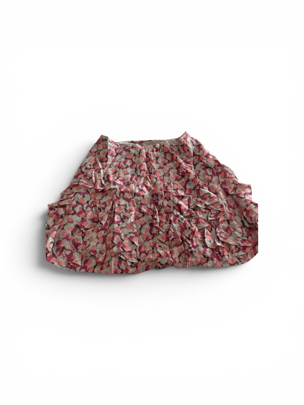 Garnet Hill Pink Floral Mini Skirt